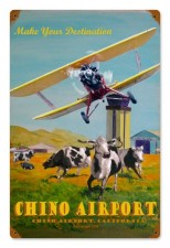 Vintage-Retro Chino Airport Metal-Tin Sign