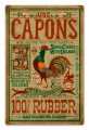 Retro Be Safe Use Capons Tin Sign