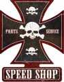 Vintage-Retro Speed Shop Iron Cross Metal-Tin Sign
