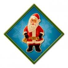 Vintage-Retro Santa Bell Metal-Tin Sign