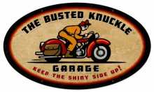 Retro Rider Oval Metal Sign