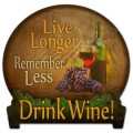 Vintage-Retro Drink Wine Round Banner Metal-Tin Sign