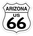Vintage-Retro Arizona Route 66 Shield Metal-Tin Sign