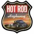 Vintage-Retro Hot Rod Highway Shield Metal-Tin Sign