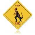 Vintage-Retro T-Rex Xing Metal-Tin Sign
