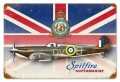 Vintage-Retro Spitfire Union Jack Metal-Tin Sign