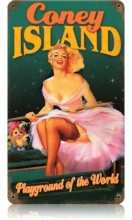 Vintage-Retro Coney Island Metal-Tin Sign