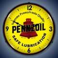 Vintage-Retro  Pennzoil Lighted Wall Clock