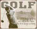 Retro Golf- Best Days Metal Sign