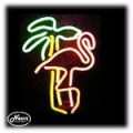 Flamingo Palm Neon Sculpture