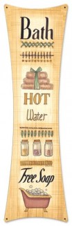 Vintage-Retro Bath Free Soap Metal-Tin Sign