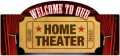 Vintage-Retro Home Theater Metal Street Sign