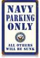 Vintage-Retro Navy Parking Metal-Tin Sign
